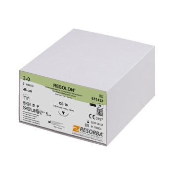 RESOLON DS 16 3/0=2 blau monofil, Nahtmaterial Fadenlänge 45 cm (36 Stck.)