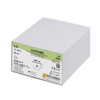 SUPRAMID DRT 18 4/0=1,5 weiß, Nahtmaterial Fadenlänge 50 cm (36 Stck.)