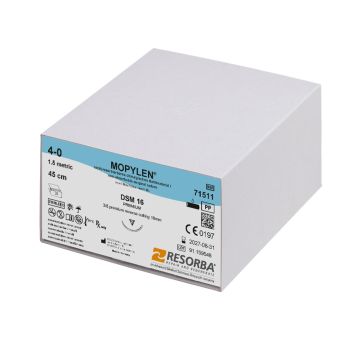 MOPYLEN DSM 16 4/0=1,5 blau monofil, Nahtmaterial Fadenlänge 45 cm (36 Stck.)