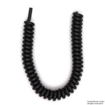 Latexspiralschlauch, schwarz 0