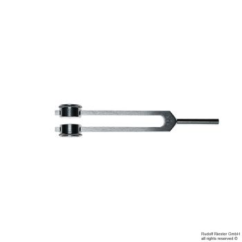 Stimmgabel c 128 Hz, Aluminium, mit Dämpfern