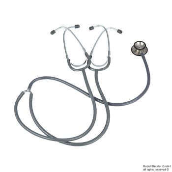 duplex Lehrstethoskop schiefergrau, aus rostfreiem Stahl