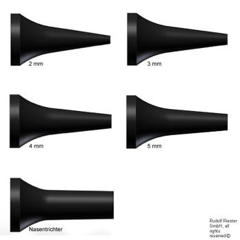 Ohrtrichter, wiederverwendbar, Ø 3 mm, schwarz (10 Stck.)