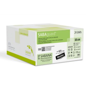 SABAguard 2-0=2,5 grün geflochten Nahtmaterial Fadenlänge 75 cm (24 Stck.)