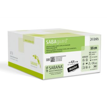 SABAguard 3-0=2 grün geflochen Nahtmaterial Fadenlänge 75 cm (24 Stck.)