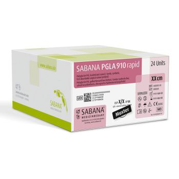 SABANA PGLA 910 rapid 3-0=2 ungefärbt Nahtmaterial Fadenlänge 45 cm (24 Stck.)