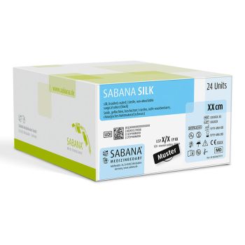 SABANA SILK 4-0=1,5 schwarz geflochten Nahtmaterial Fadenlänge 75 cm (24 Stck.)