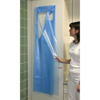 Clinhand Einmal-Schürzen 170 x 75 cm blau rautiert geprägt (25 Stck.)