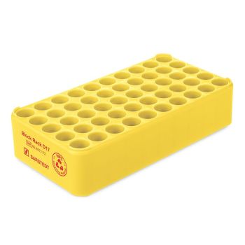 S-Monovette-Rack D 17, gelb, 50 Bohrungen Ø 17 mm