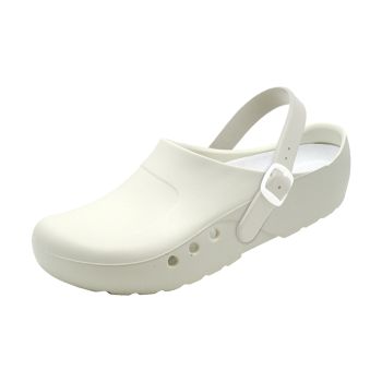 OrthoClogs mit Fersenriemen weiß