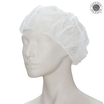 wiroBRACE Vlies-Hauben Barett weiß Ø 53 cm (100 Stck.)