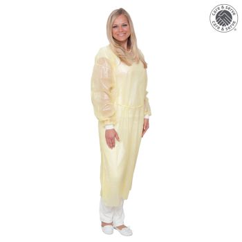 wiroREPEL KNIT PP+PE Kittel mit Strickbündchen gelb XL (10 Stck.)