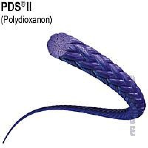 PDS Kordel violett rund geflochten Fadenlänge 60 cm (3 Stck.)