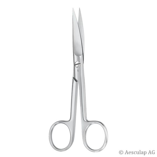 chir. Schere, gebogen, spitz/spitz, 14