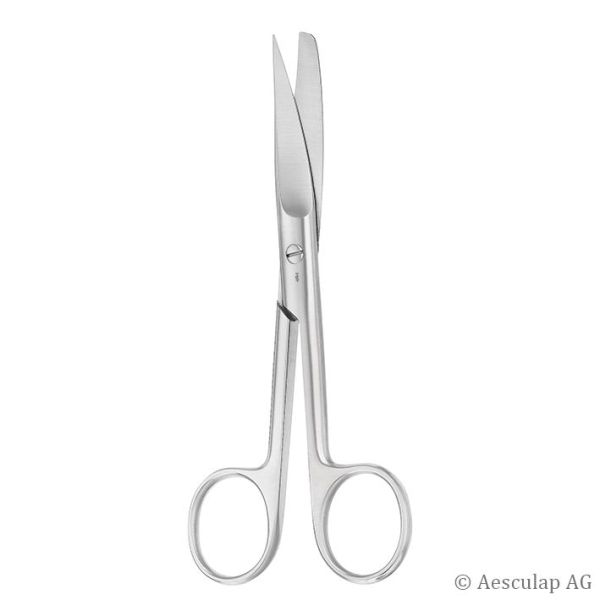 chir. Schere, gebogen, spitz/stumpf, 14