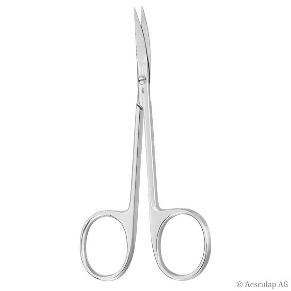 Iris- und Fadenschere, gebogen, spitz/spitz