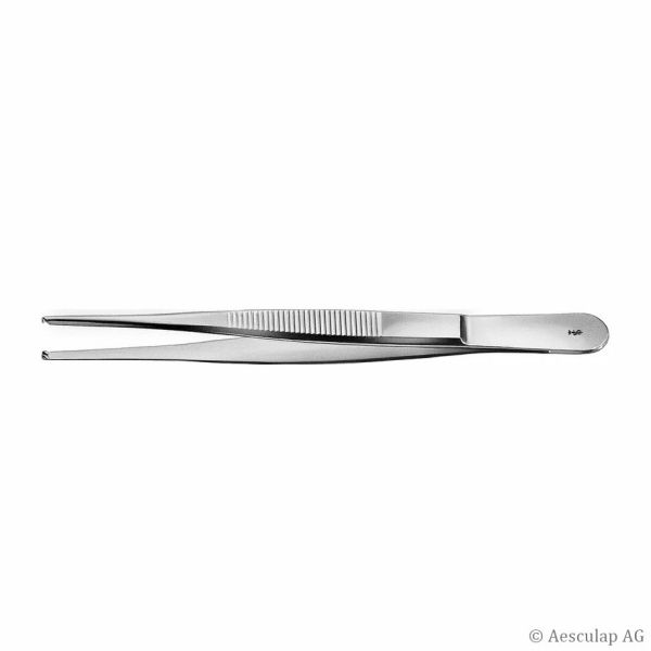 chir. Pinzette standard, 1 x 2 Zähne, 16 cm