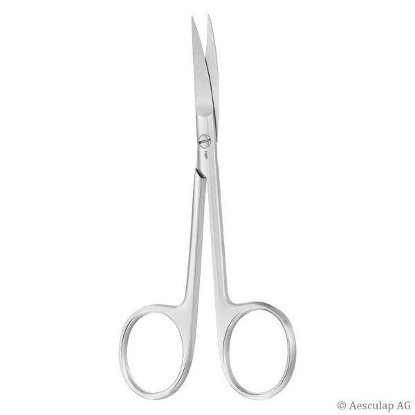 feine Schere, gebogen, spitz/spitz, 12 cm