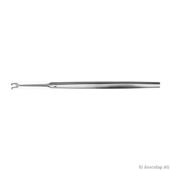 Irishäkchen, ROLLET Wundhaken, 13 cm, 2 Zinken