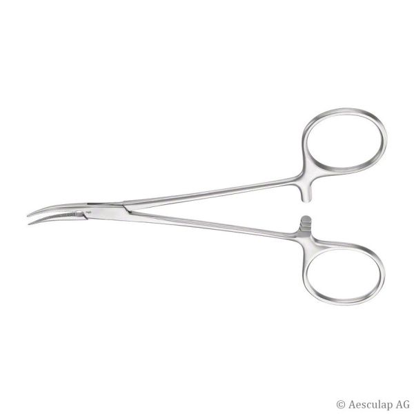 Mikro Mosquitoklemme Halsted, gebogen