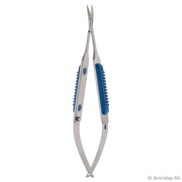 Mikro-Schere Müller, gebogen, spitz/spitz