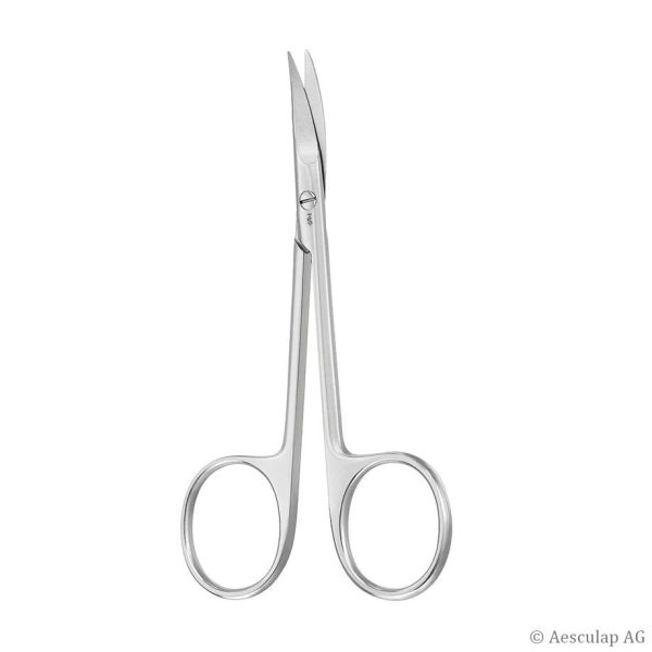 Iris- und Fadenschere, gebogen, spitz/spitz