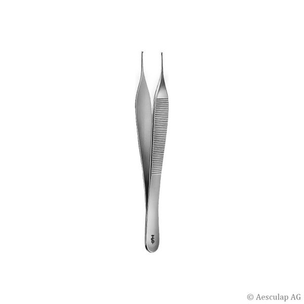 chir. Pinzette Micro-Adson, 1 x 2 Zähne 12 cm