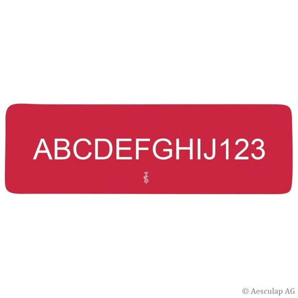 Kennzeichnungsschild, Aluminium, rot, Beschriftung 13 Stellen