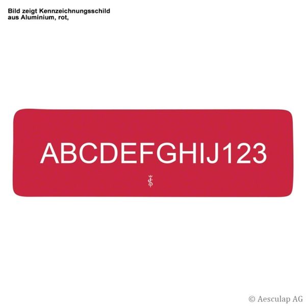 Kennzeichnungsschild, Aluminium, grün, Beschriftung 13 Stellen
