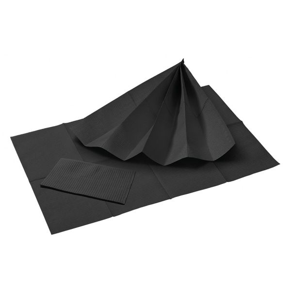 Patientenservietten, black, 33 x 45 cm