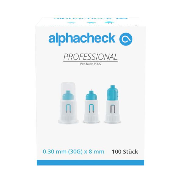 alphacheck professional Pen-Nadeln PLUS 30 G x 8 mm (100 Stck.)