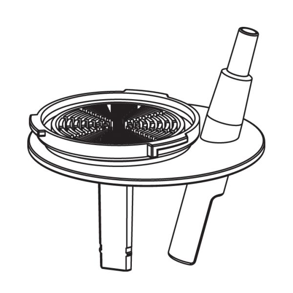 Saugdeckeleinsatz Ø 6 mm, bearbeitet 0
