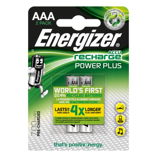 Energizer NiMH Akkumulatoren Power Plus Micro AAA HR03 1