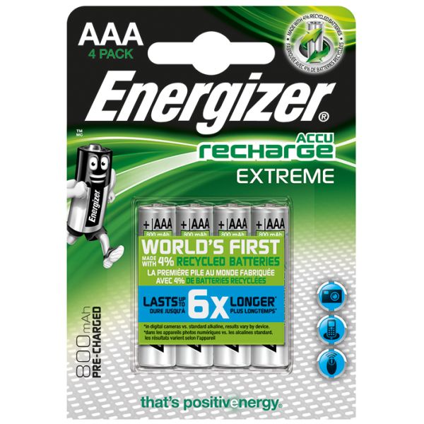 Energizer NiMH Akkumulatoren Extreme Micro AAA HR03 1