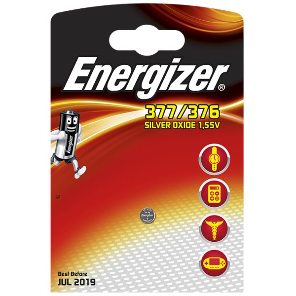 Energizer Uhren-Batterie 377/376 Typ SR66/SR626W