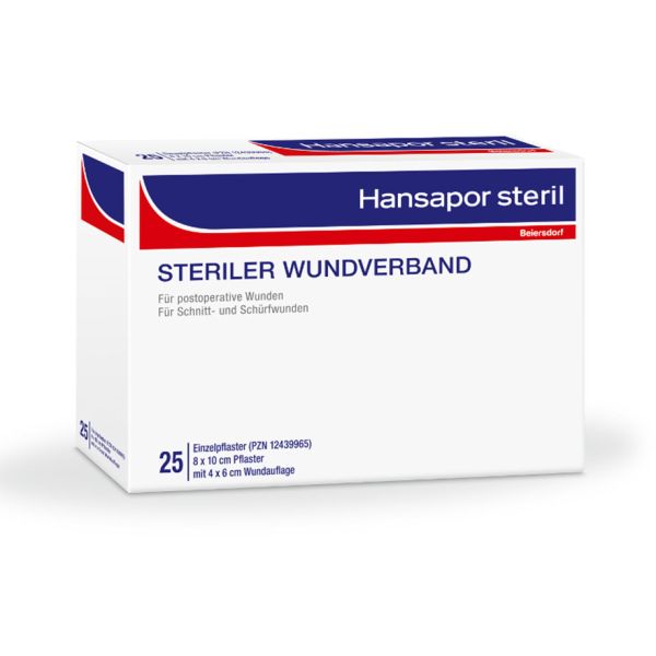 Hansapor steril Wundverband, 8 x 10 cm (25 Stck.)