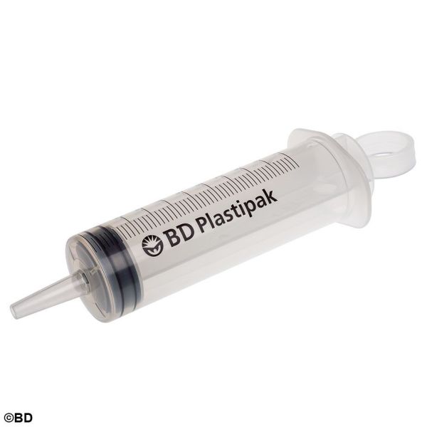 BD Plastipak Wund-/Blasenspritze 100 ml, mit Katheteransatz und Luer-Adapter