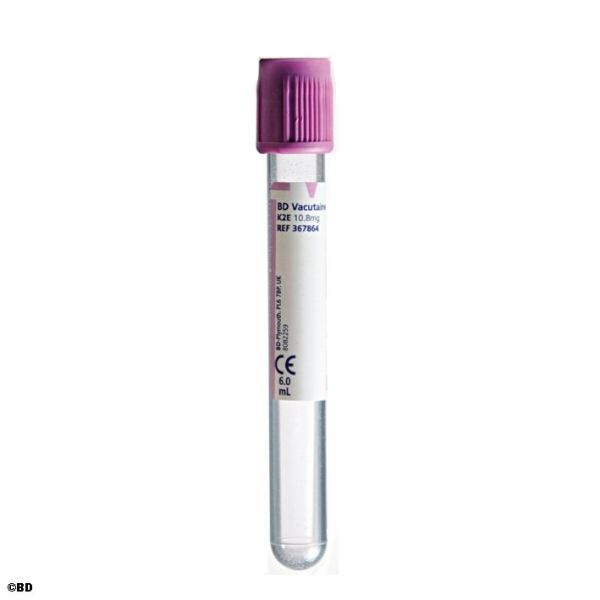 BD Vacutainer EDTA Plus Röhrchen aus PET 6 ml