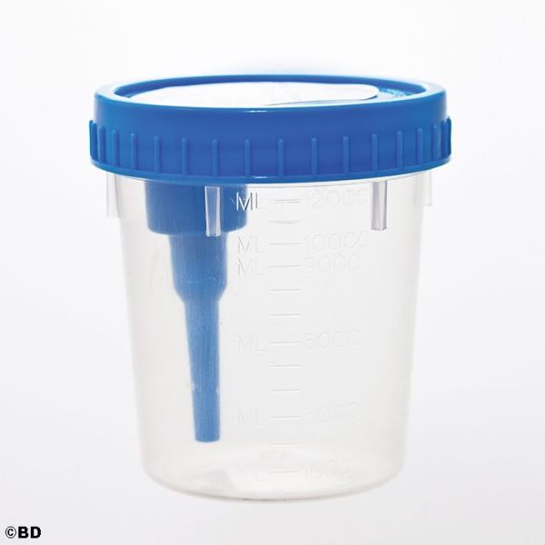 BD Vacutainer Urinbecher aus PP mit Transfereinheit 120 ml (200 Stck.)