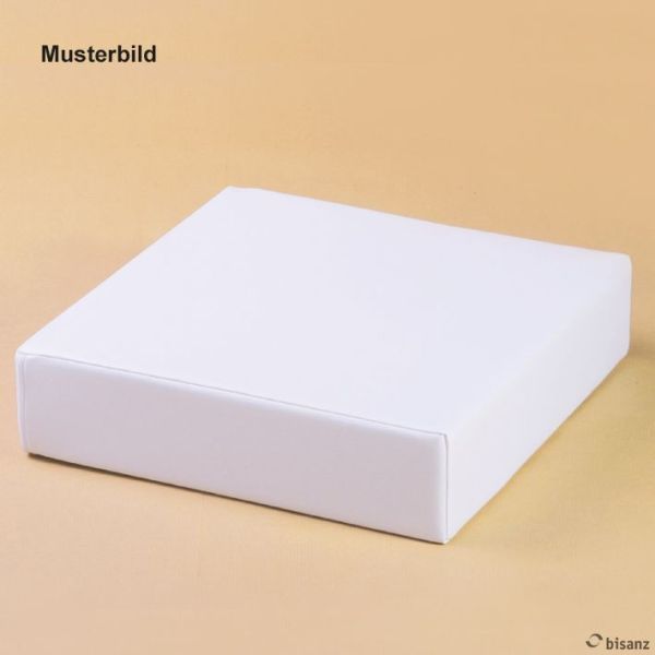 Sitzerhöhung weiß 40 x 40 x 10 cm, Kunstlederbezug mit Reißverschluss