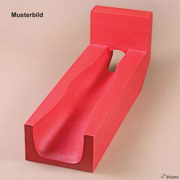 Beinlagerungsschiene ohne Bezug mit Fersenausschnitt