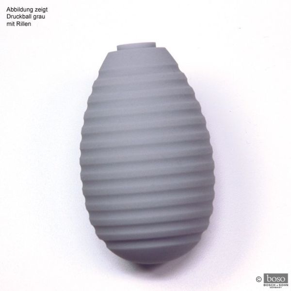 Druckball (latexfrei) schwarz mit Rillen 0