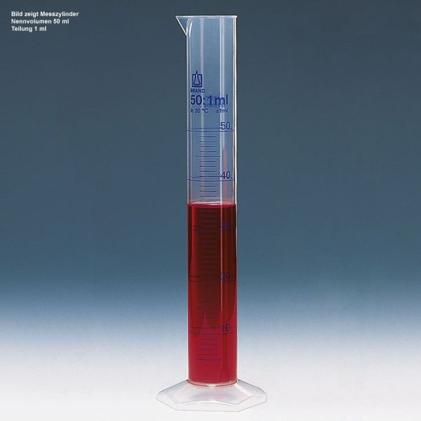 Messzylinder, hohe Form, PP, 2000 ml : 20 ml