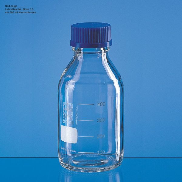 Laborflasche, Boro 3.3, 250 ml, mit Teilung