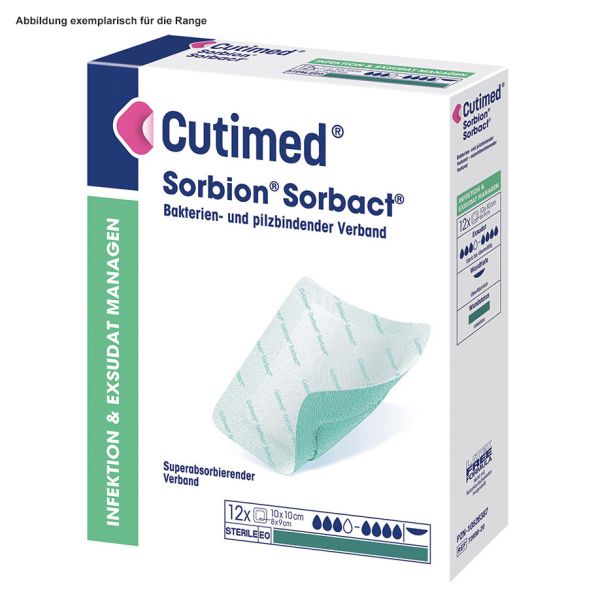 Cutimed Sorbion Sorbact Wundverband 10 x 10 cm