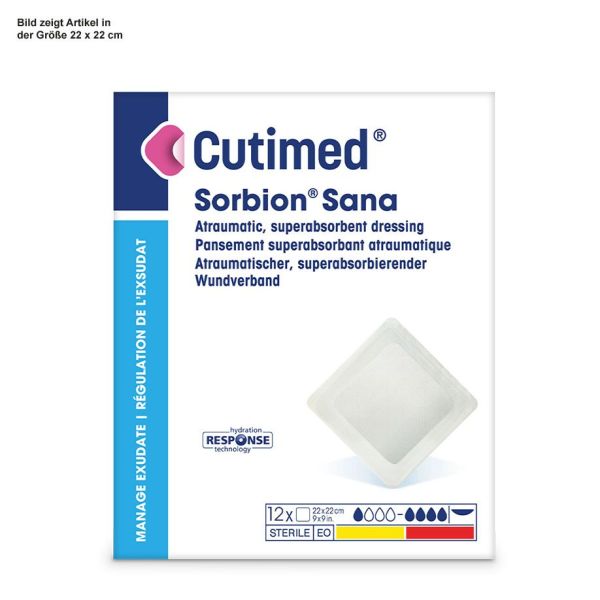 Cutimed Sorbion Sana Wundauflagen 22 x 12 cm steril (24 Stck.)