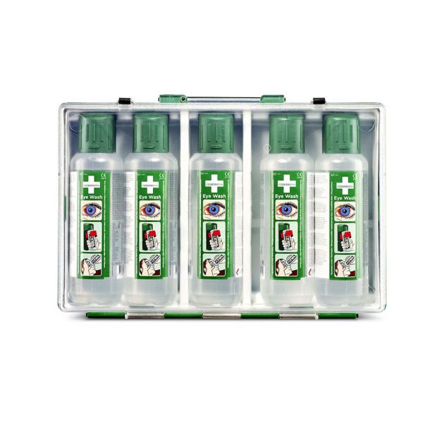 Cederroth Koffer inkl. 5 x 500 ml Augenspülung