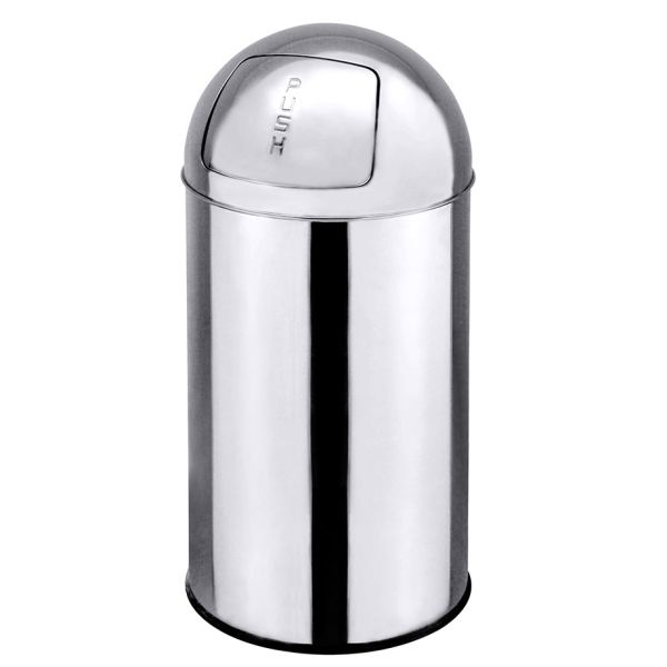 PUSH-Abfallbehälter, 24 Ltr., Ø 30 cm, 63 cm hoch -neue Ausführung-