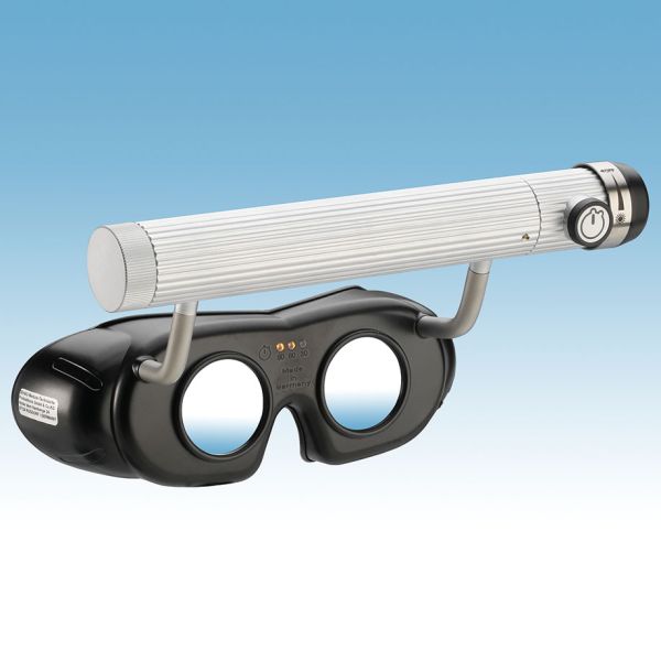 LED Nystagmusbrille schwarz Batterieversion