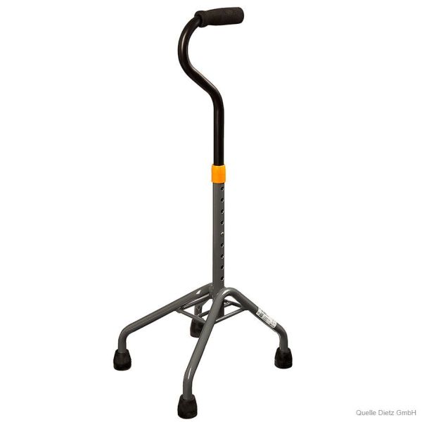 Vierfuß-Gehhilfe Tomtar Alu schwarz-eloxiert